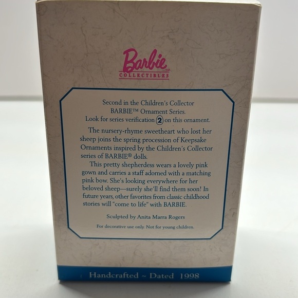NIB Vintage Mattel 1998 Hallmark Ornament Barbie Little Bo Peep - Picture 3 of 7